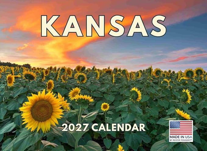 Kansas Calendar 2027 Monthly Wall Calender 12 Month