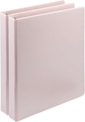 Samsill Plant-Based 1 Inch Durable D-Ring, View Binder, Eco-Friendly, USDA Certified Biobased, 2 Pack, Rose