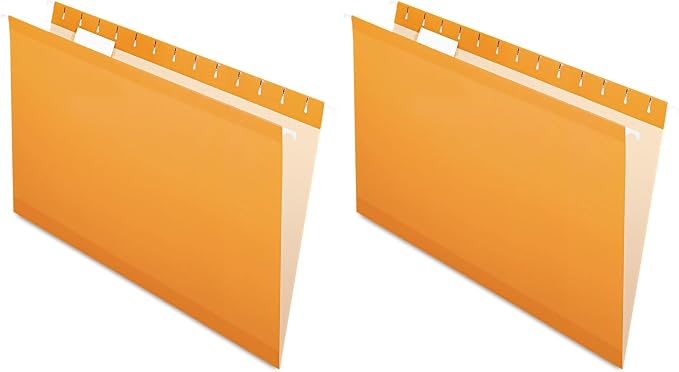 Pendaflex Hanging File Folders, Legal Size, Orange (PFX415315ORA) (Pack of 2)