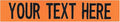 Custom Uniform Name Tapes Solid Colors. Orange Fabric, 4 Inch Sew on