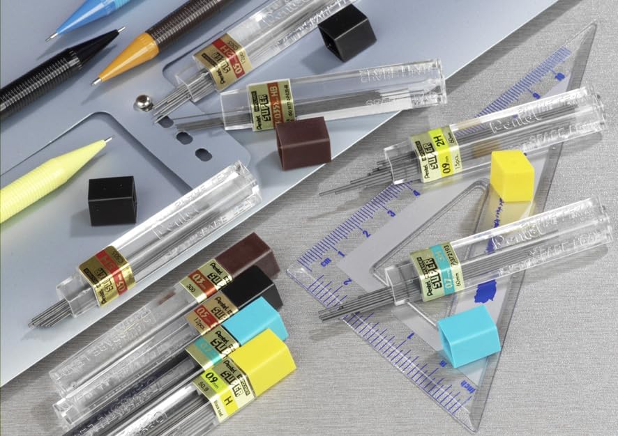 Pentel Super Hi-Polymer Lead Refill 0.2mm, Super Fine, HB, 12 Pieces/Tube (C502-HB)