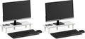 Furinno Turn-N-Tube Monitor Riser Stand, White/White (Pack of 2)