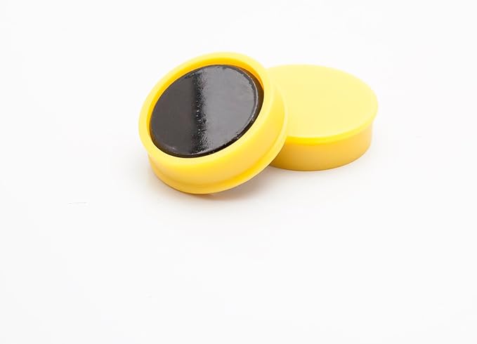 Bullseye Office 24 Round Assorted Color Fridge Magnets, Button Shaped, Small Colorful Magnetic Discs for Kitchen, Cabinet or Classroom, Perfect Whiteboard Supplies for Teachers (Assorted Color)
