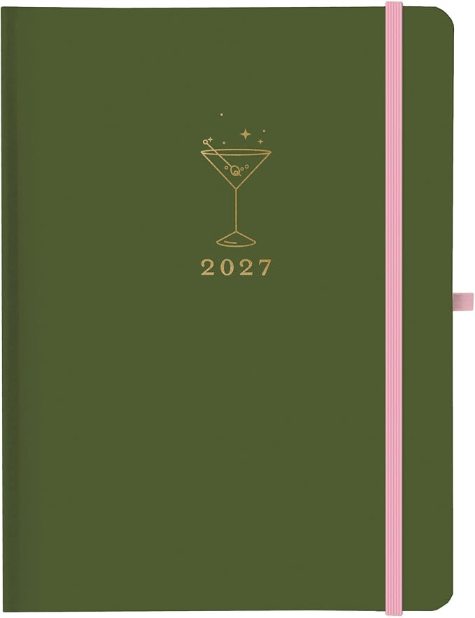 Graphique Martitni 18 Month Planner | July 2026 – Dec. 2027 | Hardbound Planner with Monthly Tabs | Holidays & Reminder Stickers 6 x 8