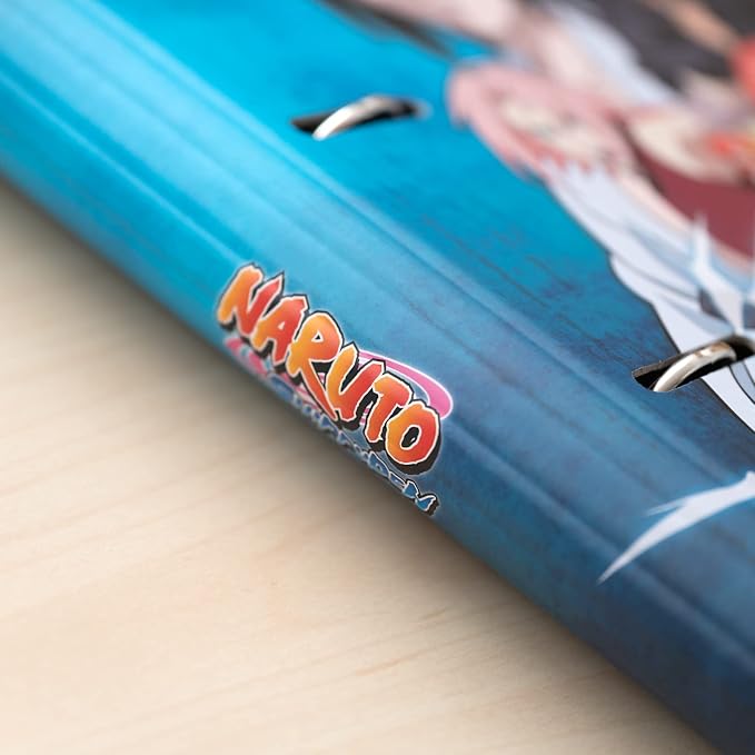 Grupo Erik 4 Ring Binder A4 - Naruto Shippuden | 10.6 x 12.6 inches - 27 x 32 cm - A4 Ring Binder Folder, Document Folder | Naruto Manga Gifts