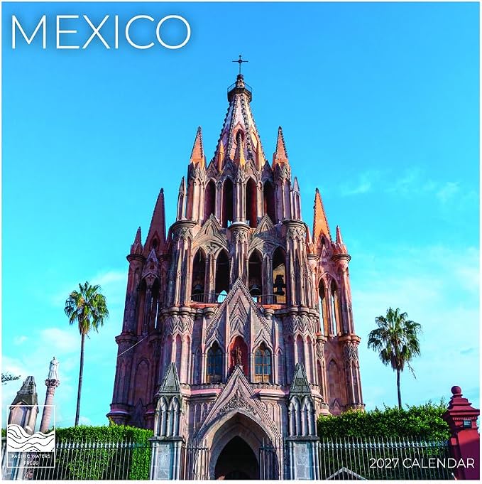 Mexico 2027 Wall Calendar, 12 x 24 Hanging Pacific Waters Press