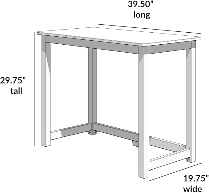 Plank+Beam Classic Desk, 40 Inch, Natural | Wooden Writing Desk, Non-Toxic Finishes, Large Desk Space, Engineered Wood, Matching Style, Solid Wood