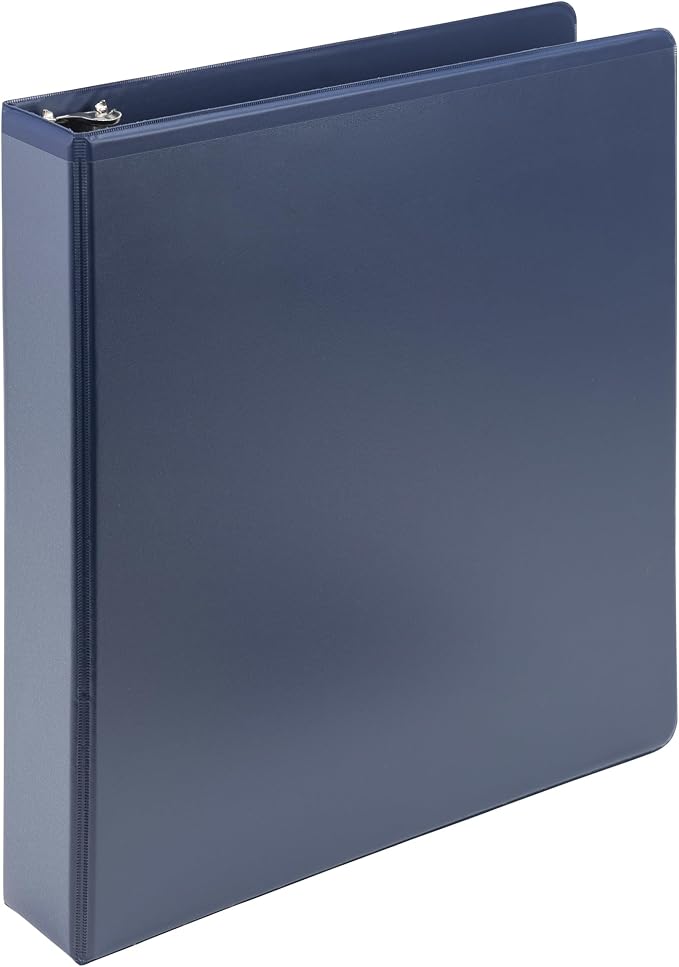 Samsill Plant-Based 1.5 Inch Durable D-Ring, View Binder, Eco-Friendly, USDA Certified Biobased, Single, Indigo