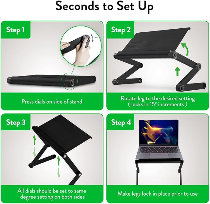 Uncaged Ergonomics Adjustable Book Holder, Tablet & Laptop Stand, Aluminum Portable Reading Stand for Textbooks & Cookbooks, Recipe Holder for Kitchen Counter, Black