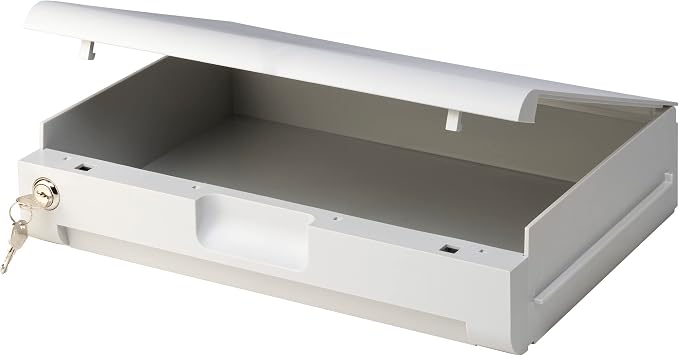 SentrySafe Plastic White Locking Drawer for SFW205 Fireproof and Waterproof Safes, Multi-Positional Shelf Accessory for Floor Safes, 915