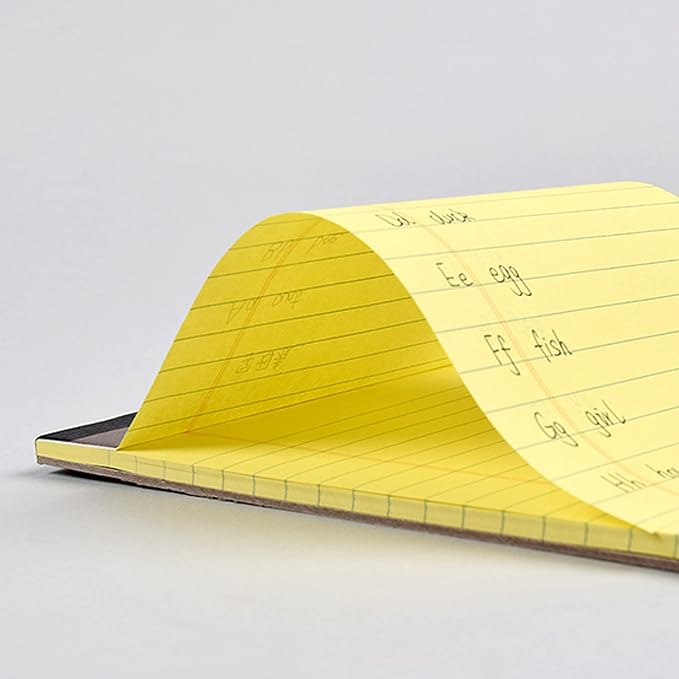KAISA Small Legal Pads With Rigid Chipboard Back Support Thick Writing Pads Notepads 5"x8" Legal Pad 50sheets/Pad Perforated 20lb Recycled Paper Pads, 12pads,KSU-6924
