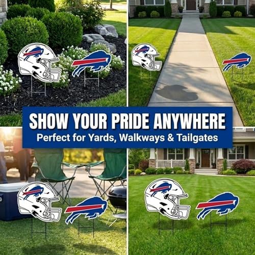 NFL Logo & Helmet 2 Pack Yard Sign Set