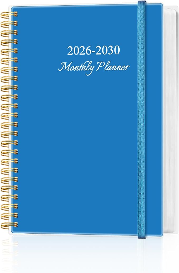 5 Year Planner 2026-2030 - April 2026 to December 2030, 5.8" x 8.5", Pink