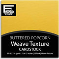 BUTTERED POPCORN—12x12 Textured Cardstock | 80lb Textured Yellow Scrapbook Paper | Premium Cardstock for Cricut Cutting | 25 Sheets