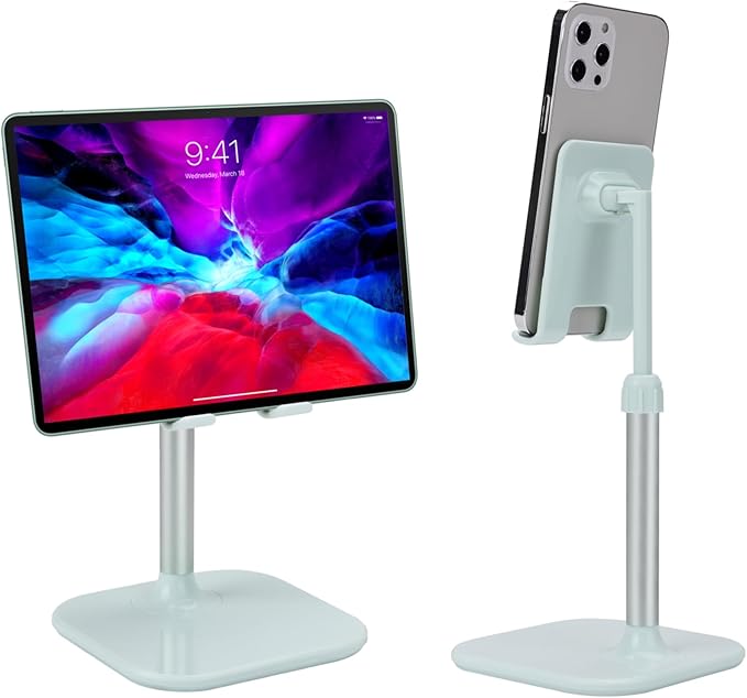 Doboli Cell Phone Stand, Phone Stand for Desk, Phone Holder Stand Compatible with iPhone and All Mobile Phones Tablet, Gifts for Adults Women Men Mom Wife, Turquoise