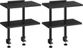 MAHANCRIS Clamp On Desk Organizer, 2-Tier Desktop Bookshelf, Adjustable Desk Storage Shelf, Metal Frame, for Office, Study and Game Room, Black DSBK3501 (Pack of 2)