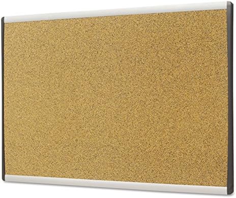 Quartet Bulletin Board, 30" x 18", Corkboard, Cubicle, Arc, Aluminum Frame (ARCB3018)