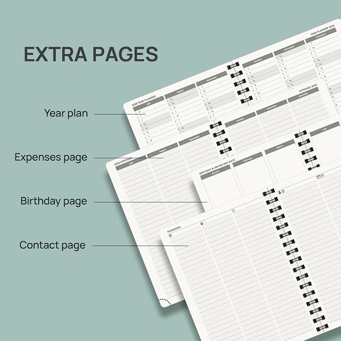 POPRUN Weekly Planner 2026-2027, 6.75" x 8.75" Academic Year Calendar Book