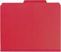 Smead Pressboard Classification File Folder with SafeSHIELD Fasteners, 2 Dividers, 2" Expansion, Letter Size, Bright Red, 10 per Box (14031)