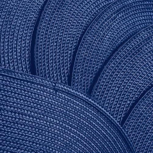 AHHFSMEI Placemats Set of 4 for Dining Table Washable Woven Non-Slip 18x12 inches Placemat Heat-Resistant Durable Table Mats for Dining Table Easy to Clean(Navy Blue 4)
