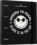Grupo Erik Disney The Nightmare Before Christmas 4 Ring Binder A4 - Gifts | A4 Folder with Elastic closure, School Folders for Paperwork A4, Back to School Supplies | Disney Stationery Gifts, Merch