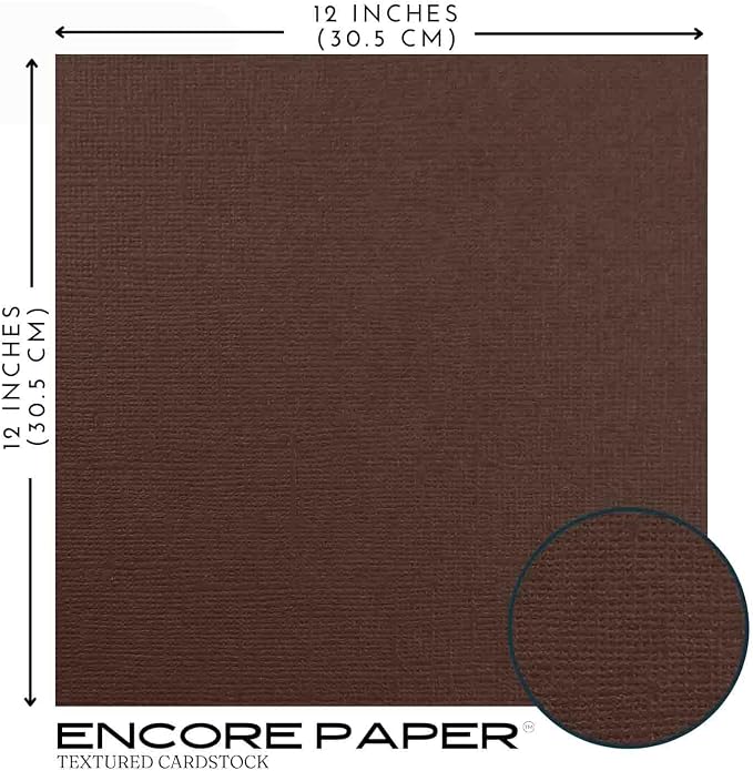 BROWN EYES—12x12 Textured Cardstock | 80lb Textured Brown/Tan Scrapbook Paper | Premium Cardstock for Cricut Cutting | 25 Sheets