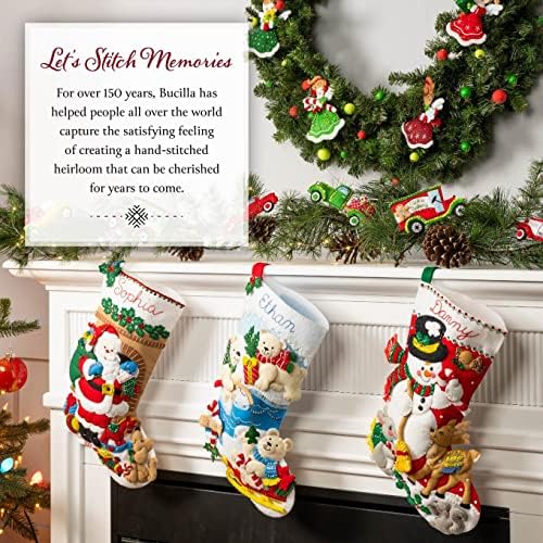 Bucilla Felt Applique Door Stopper Making Kit, Let It Snow, Perfect for DIY Arts and Crafts, 89632E