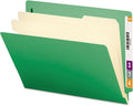 Smead End Tab Classification File Folder, 2 Dividers, 2" Expansion, Letter Size, Green, 10 per Box (26837)