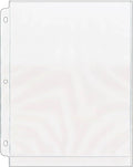 StoreSMART - Photo Page for 3-Ring Binders - Archival-Safe Plastic - One 8" x 10" Pocket - Holds Two Photos - 50 Pack - CF38B-50