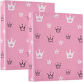 Black and White Crowns 1.5 Inch Binders 3 Ring for Letter Size Holds 200 Sheets Notebook Binder with Clipboard for Women or Men