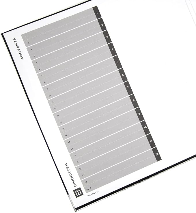 3-Ring Premium Binder - Barrister Black, 3" Spine, by Bindertek | 525 Sheet Capacity, 2" D-Rings, Linen-Textured Covers, Steel Reinforced Edges, Spine Label Included
