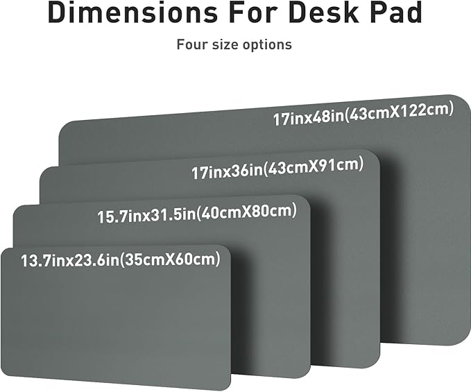 Aothia Leather Desk Pad Protector, Office Desk Mat, Large Mouse Pad, Non-Slip PU Leather Desk Blotter, Laptop Desk Pad, Waterproof Desk Writing Pad for Office and Home (Jungle Green, 31.5" x 15.7")
