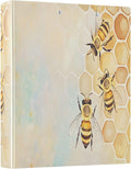 3 Ring Binder Bees Honeycomb Hive 1.5 inch Binders Three Ring Binders with Clipboard Fit 8.5'' x 11'' Paper 3 Interior PVC Clear Pockets for Office Supplies
