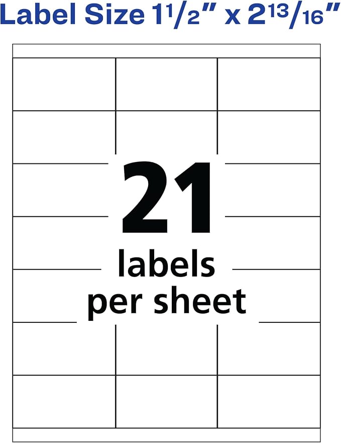 Avery® Address Labels for Copiers, 1" x 2-13/16", 5 Packs (5360)