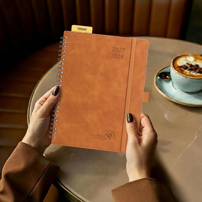 POPRUN Monthly Planner 2027-2028, 6.5"x8.5", 18 Month, Jan 2027-Jun 2028