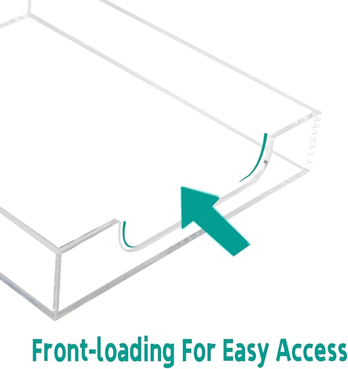 Tasybox Paper Organizer Letter Tray, Acrylic Desk Tray, File Holder | Clear Desk Organizer Tray, Office Decor Stackable Desk Organizers and Accessories Tray for School Home Office Supplies
