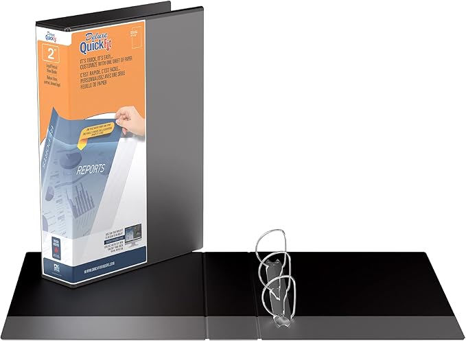 QuickFit 4-Pack Heavy-Duty 8 1/2" x 14" Portrait Legal Binder, 3-Ring Binder, D Ring, Made in Canada, 2 Inches
