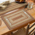 Homespice Harvest Braided Placemats for Country Decor, Rect 13x19 Set of 4