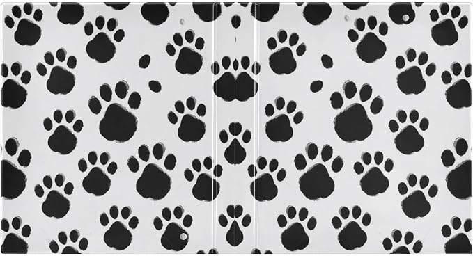 3 Ring Binder Black Paws Print 1.5" Round Ring Binders View Binder with 200 Sheet for Kids School Supplies Women Men Office, 1 Pack