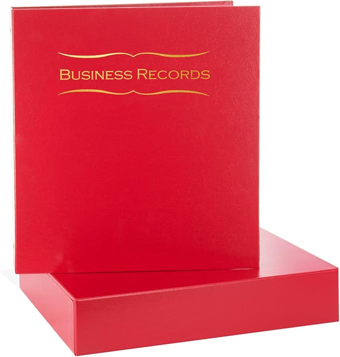 Business Records LLC Kit (Red) - Binder, Slipcase, Operating Agreement, Membership Certificates & Customizable Index Tabs
