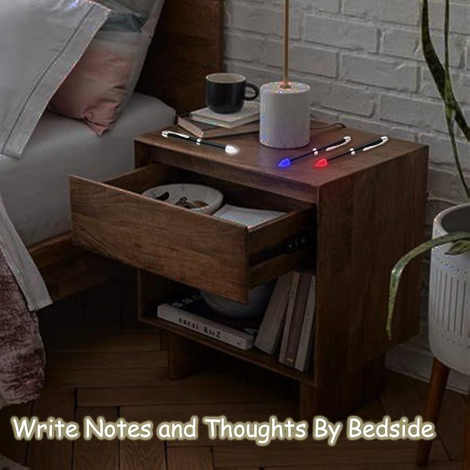 Penyeah Lighted Tip Pen for Writing In The Dark, Heavy, White Light
