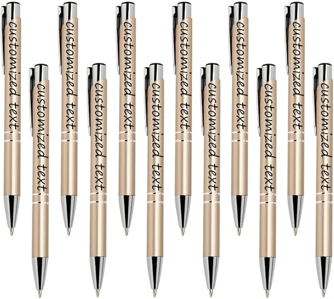 Yucold Customized ballpoint pens in bulk, personalized ballpoint pens with free engraving, for use in companies, enterprises, graduation anniversaries (Rose gold,13)