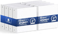 GNL 2 Inch 3 Ring Binders Economy 8 Packs White, 2" Three Ring (Fits 450 Sheets of 8.5x11 Paper) Clear View PVC-Free & Non-Stick for School or Office Supplies