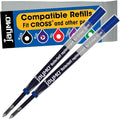 Replacement for Cross Slim 8910-2 - Gel Rolling Ball Pen Refill - 2 Blue