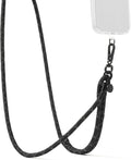 PopSockets Crossbody Phone Strap & Lanyard - Black | Anti-Drop Phone Strap, Accessorize Your Device, Black, Electronic Accessories, For iPad/Kindle/iPhone/Android