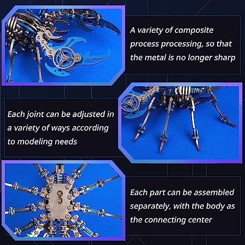 3D Metal Puzzles for Adults, Metal Model Kits Scorpion Metal Building Kit