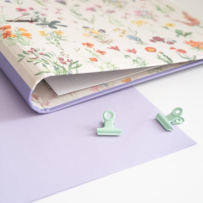 Grupo Erik 2 Ring Binder A4 - Wild Flowers, Stationery Gifts | A4 Folder with Elastic closure, School Folders for Paperwork A4, Back to School Supplies | Cute Stationary Gifts