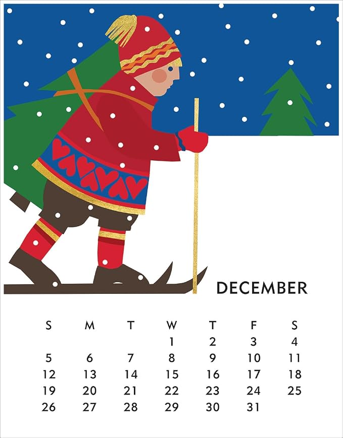 Linnea Design 2027 Desktop Calendar and Frame Set 5 x 7" Artwork by Johanna Riley and Linnea Riley