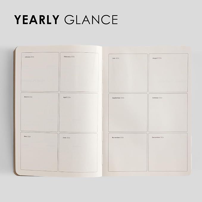 myPAPERCLIP 2026 Weekly & Monthly Planner, 12 Months (Jan2026 - Dec2026), A5 (5.6 in x 8 in), Italian Vegan Leather Planner with Weekly & Monthly Spreads, Yearly Overview – Blue