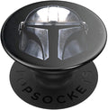PopSockets Adhesive Phone Grip, Holder- Mandalorian Gloss | Secure Comfortable Hold, Anti-Drop, Kickstand, Star Wars, Grogu, Electronic Accessories, For iPad/Kindle/iPhone/Android